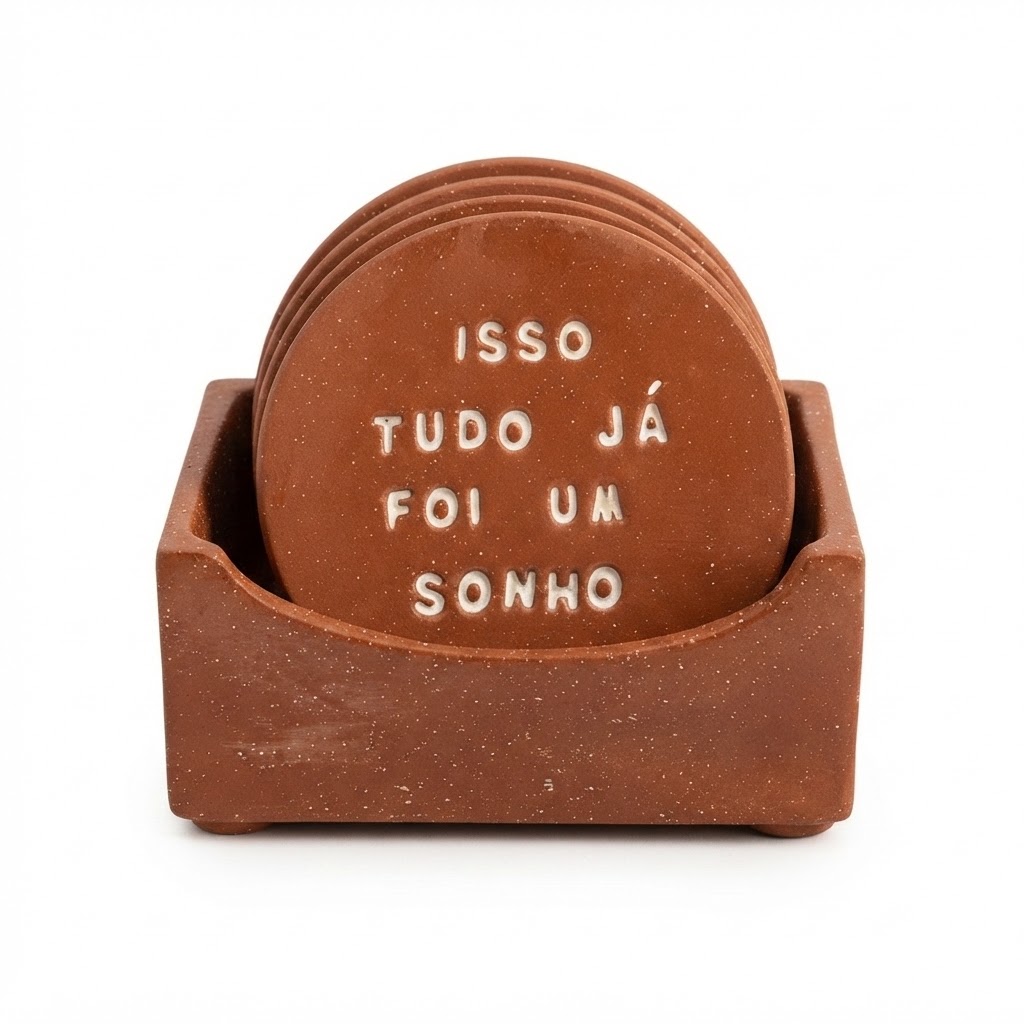 Porta-copos isso tudo já foi um sonho · jogo de 6